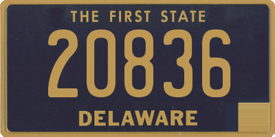 DE license plate 20836