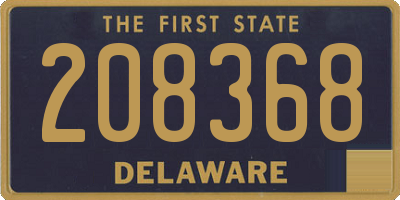DE license plate 208368