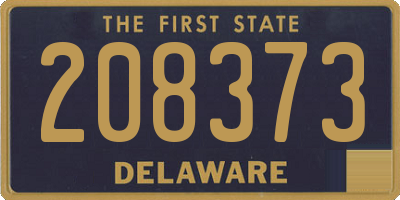 DE license plate 208373