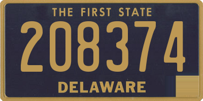 DE license plate 208374