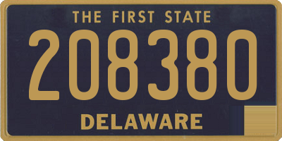 DE license plate 208380