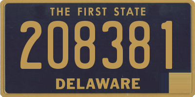 DE license plate 208381