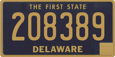 DE license plate 208389
