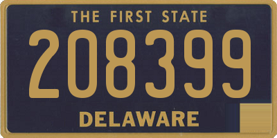 DE license plate 208399
