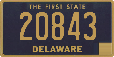 DE license plate 20843