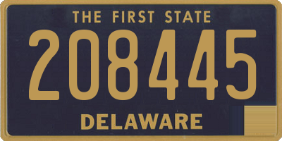 DE license plate 208445
