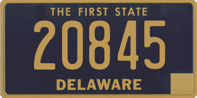 DE license plate 20845