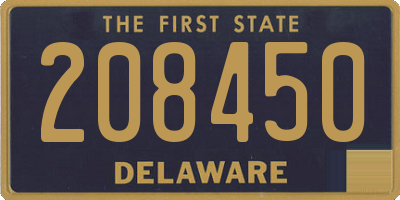 DE license plate 208450