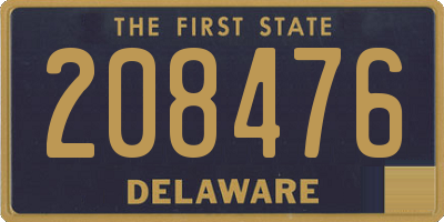 DE license plate 208476