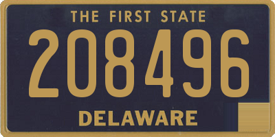 DE license plate 208496