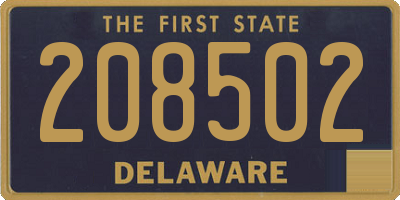 DE license plate 208502