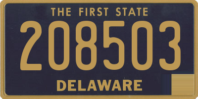 DE license plate 208503
