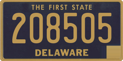 DE license plate 208505
