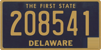DE license plate 208541