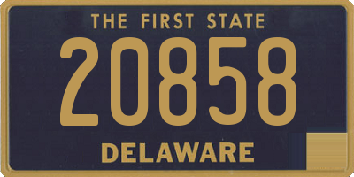 DE license plate 20858