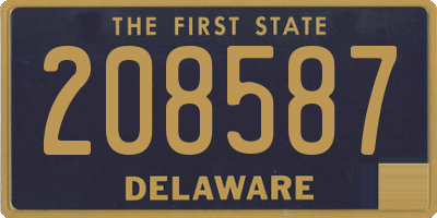 DE license plate 208587