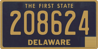 DE license plate 208624