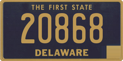 DE license plate 20868