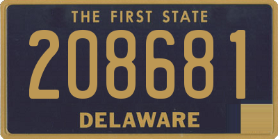 DE license plate 208681