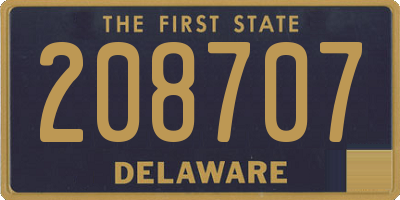DE license plate 208707