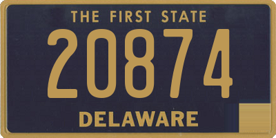 DE license plate 20874