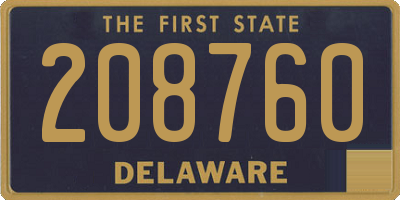 DE license plate 208760