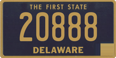 DE license plate 20888