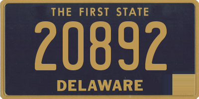 DE license plate 20892