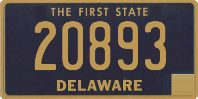 DE license plate 20893