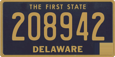 DE license plate 208942