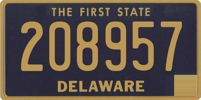 DE license plate 208957