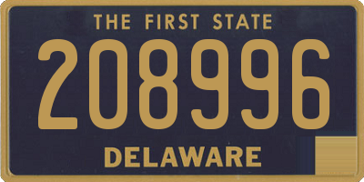 DE license plate 208996