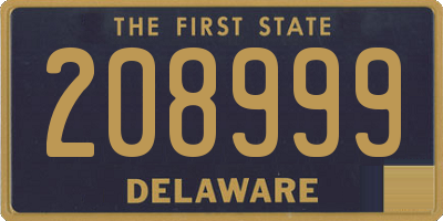 DE license plate 208999
