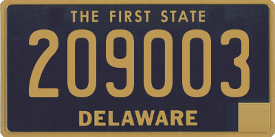 DE license plate 209003