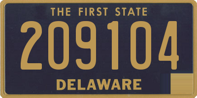 DE license plate 209104