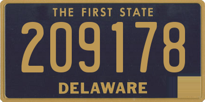 DE license plate 209178