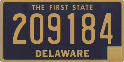 DE license plate 209184