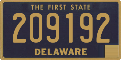DE license plate 209192