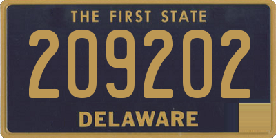 DE license plate 209202