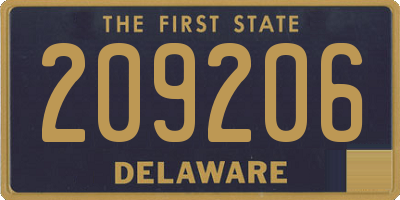 DE license plate 209206