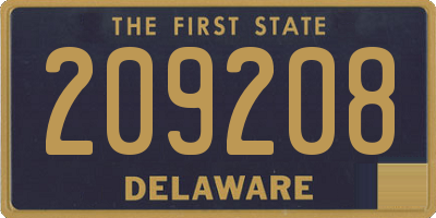 DE license plate 209208