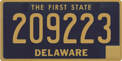 DE license plate 209223
