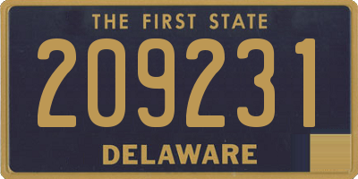 DE license plate 209231