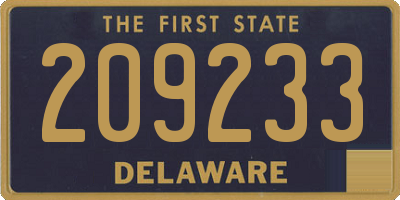 DE license plate 209233