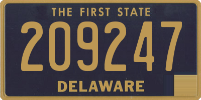 DE license plate 209247