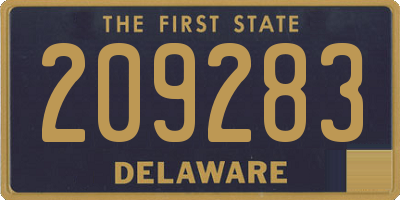 DE license plate 209283