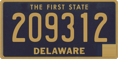 DE license plate 209312