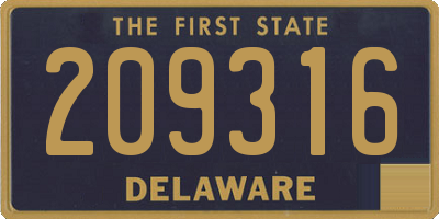 DE license plate 209316