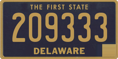 DE license plate 209333