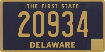 DE license plate 20934